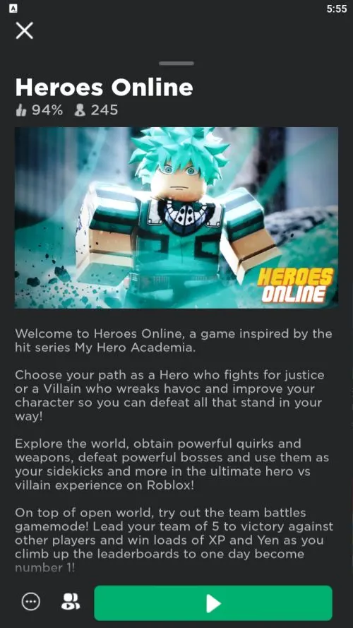 roblox heroes online codes step 1