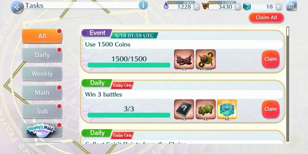 touhou lostword tasks