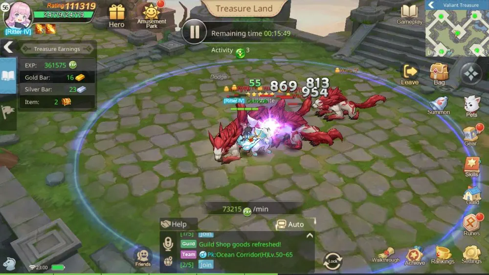 treasure land guardians of cloudia