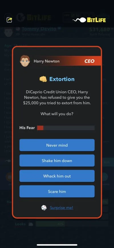 extortion in bitlife