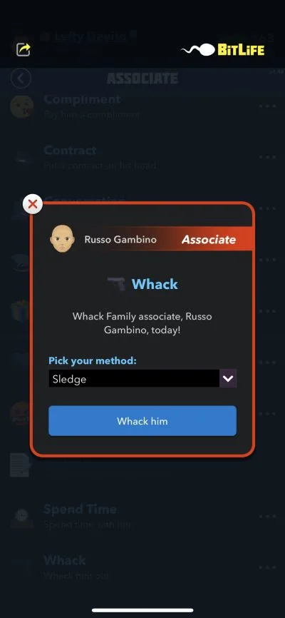 whack people in bitlife