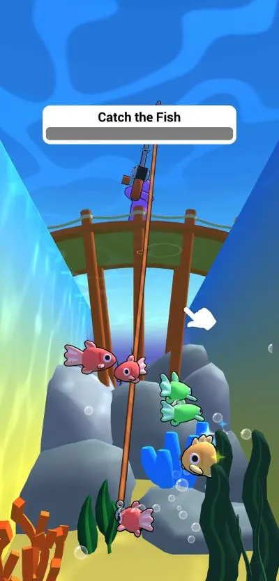 farm land catch the fish mini game