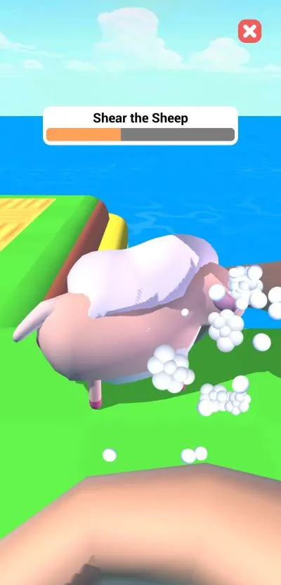 farm land shear the sheep mini game