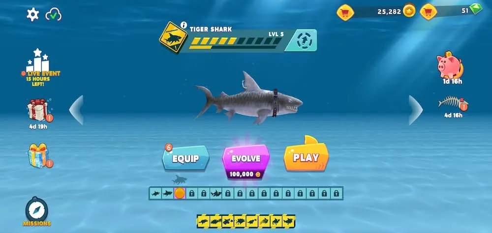 hungry shark evolution tiger shark