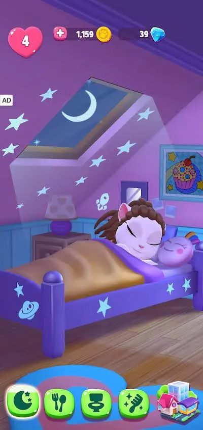 resting in my talking angela 2