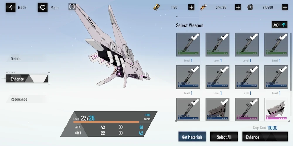 punishing gray raven weapon