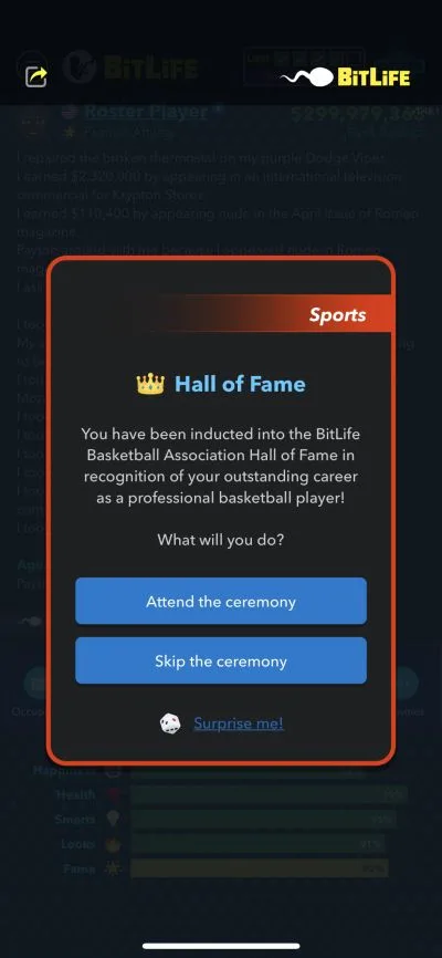 basketball hall of fame in bitlife