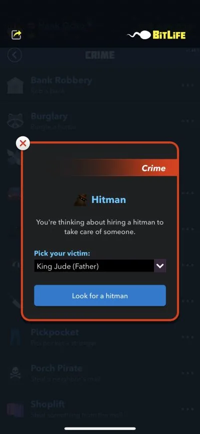 hiring a hitman in bitlife