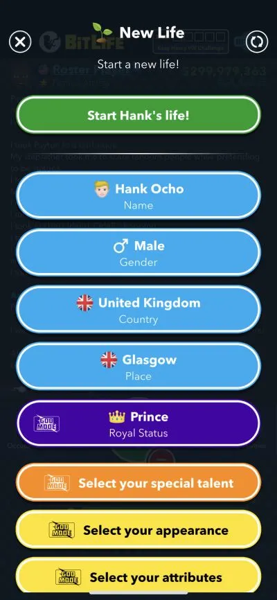 bitlife prince royal status