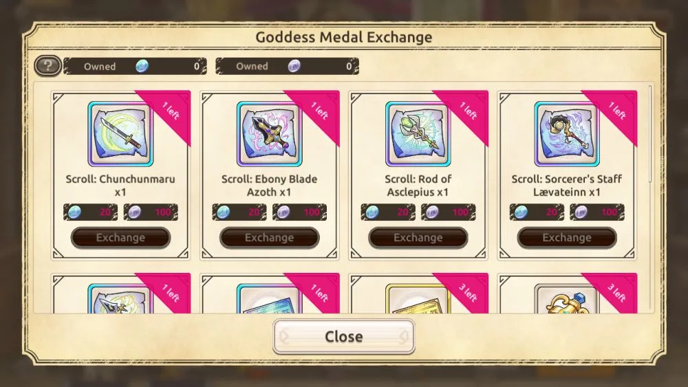 konosuba fantastic days goddess medal exchange