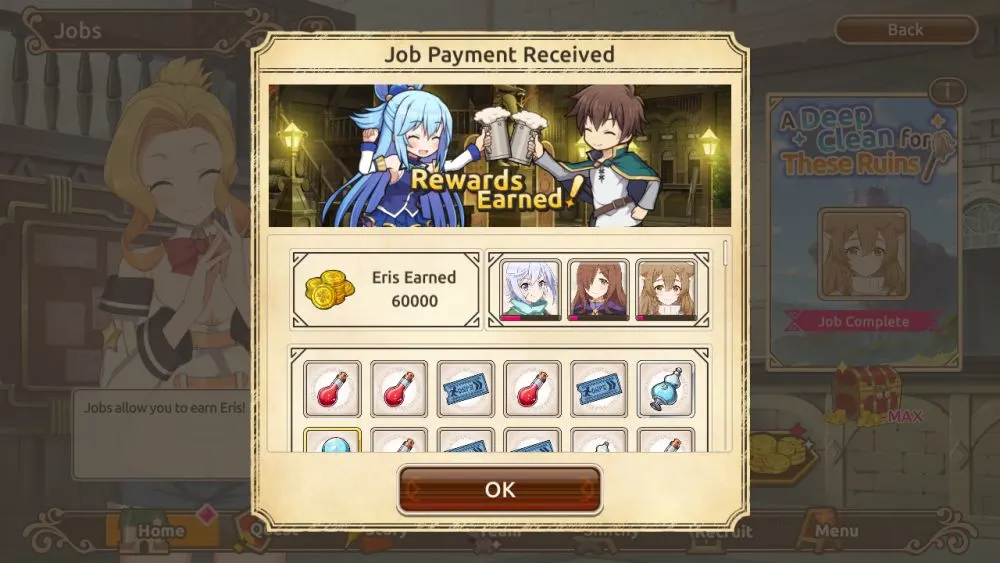 konosuba fantastic days jobs