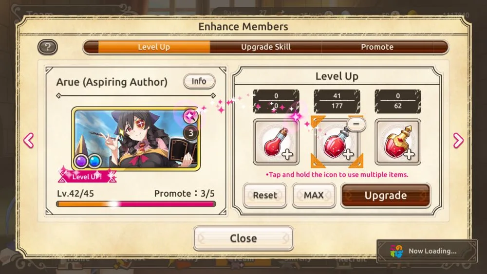 leveling up in konosuba fantastic days