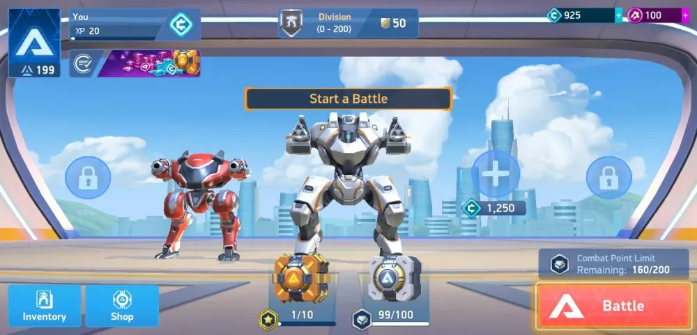 mech arena robot showdown hangar