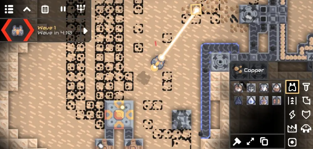 gathering materials in mindustry