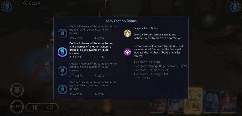 rage of destiny allay faction bonus