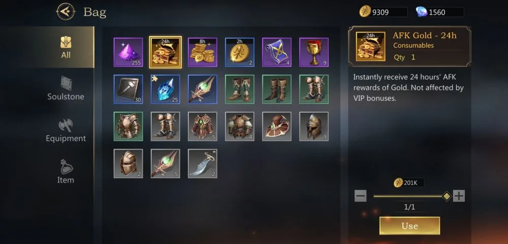 rage of destiny inventory