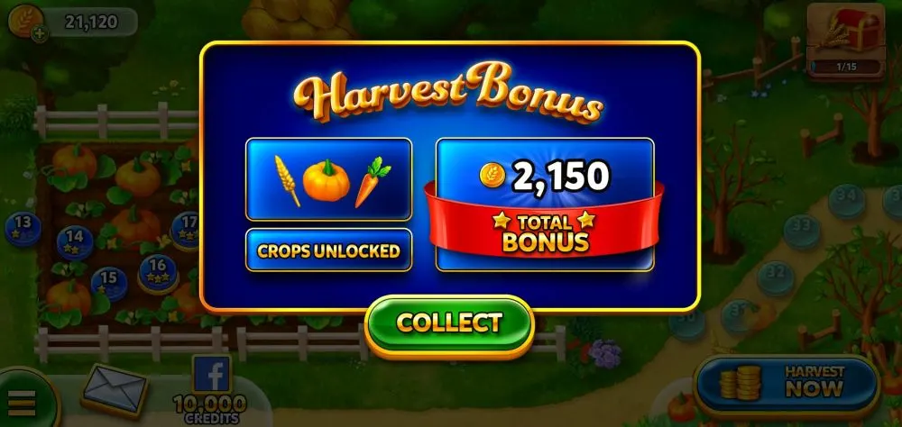 harvest bonus in solitaire grand harvest