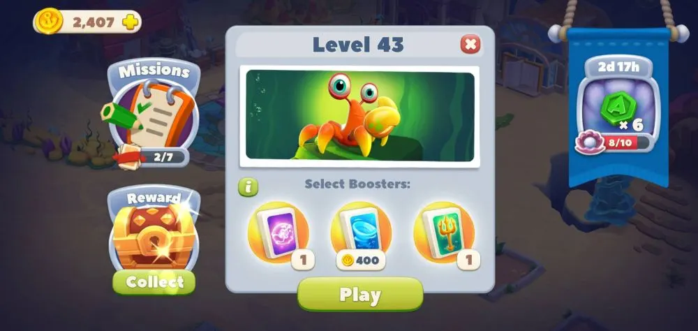 undersea solitaire tripeaks boosters