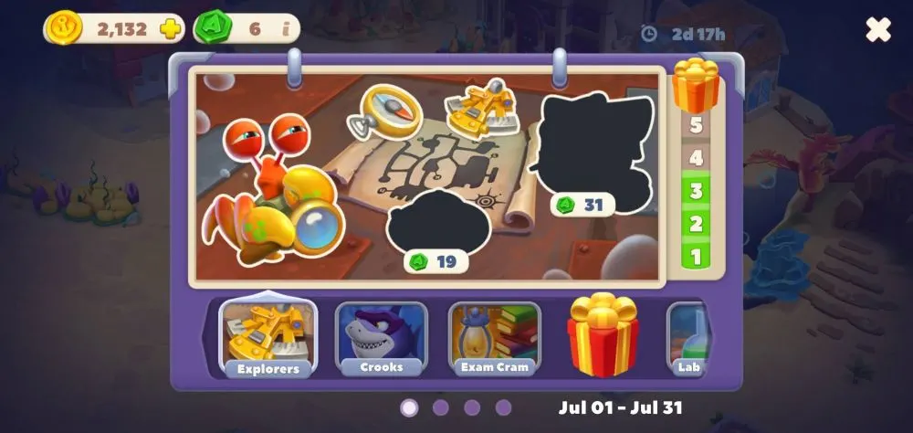 undersea solitaire tripeaks event