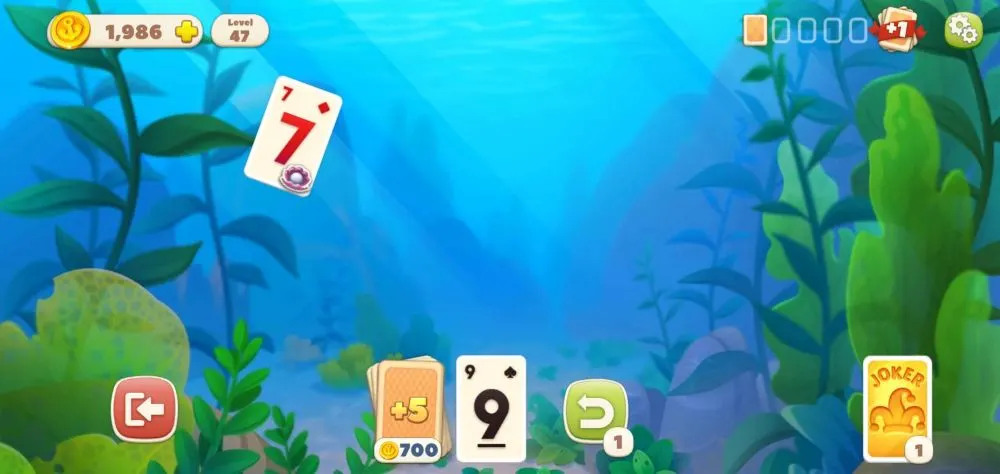 undersea solitaire tripeaks power-ups