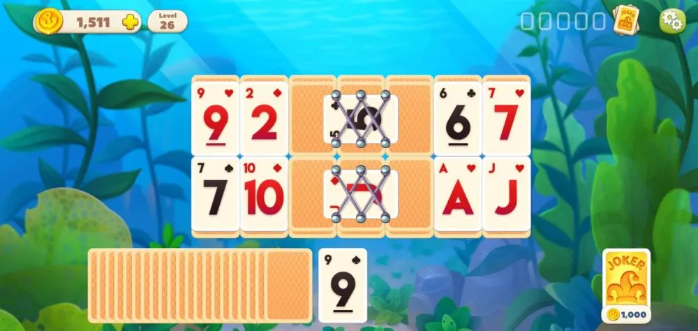 undersea solitaire tripeaks the net block