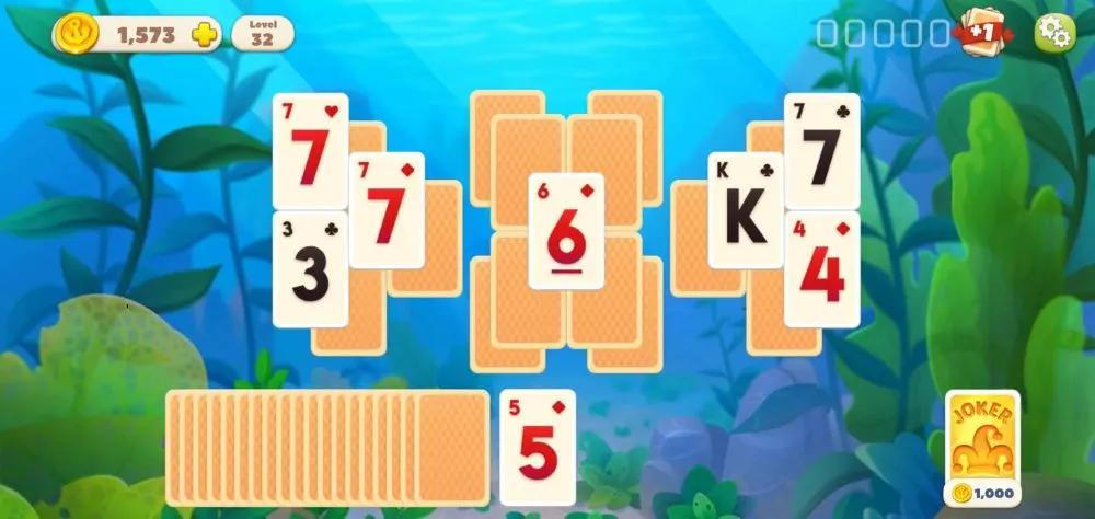 unlocking cards in undersea solitaire tripeaks