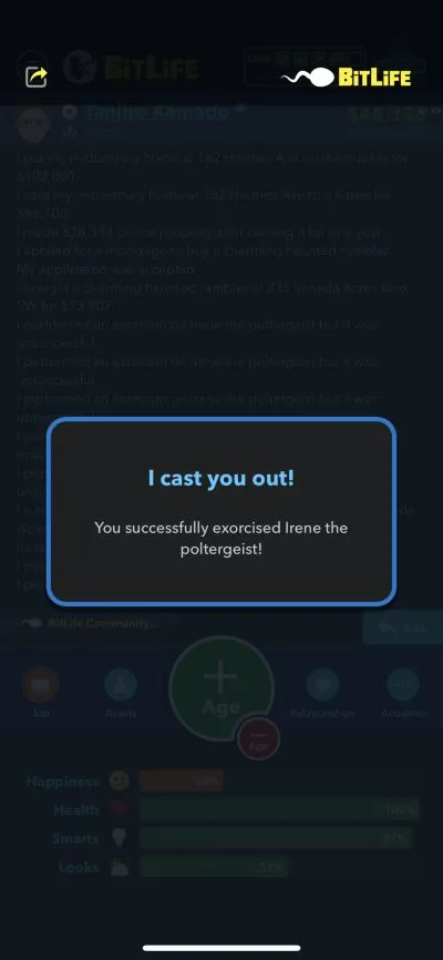 exorcism in bitlife
