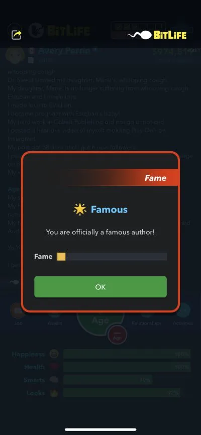 becoming a famous author in bitlife