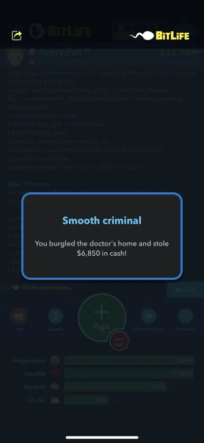 bitlife smooth criminal