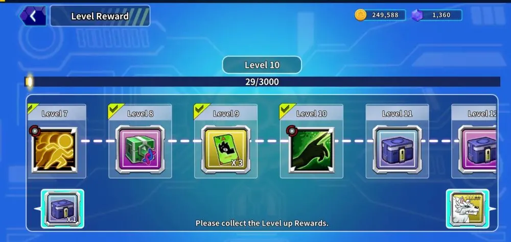 legendino level rewards