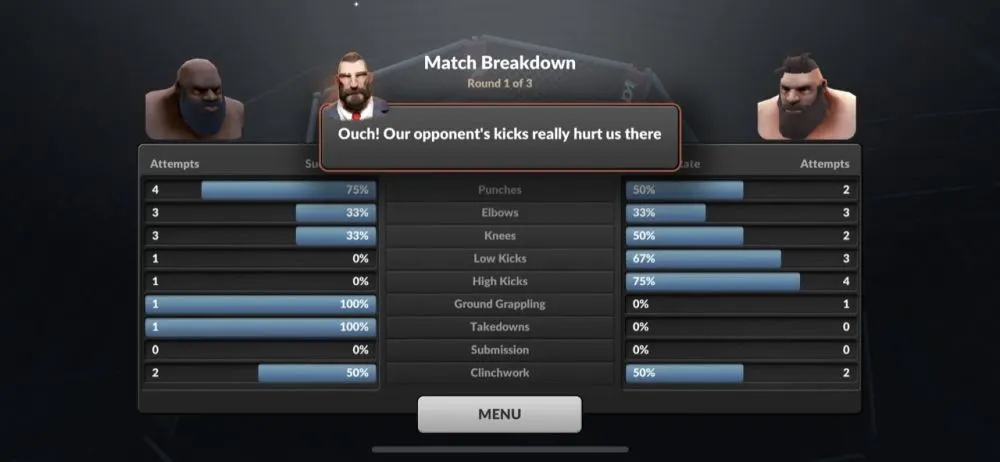 mma manager 2021 match breakdown