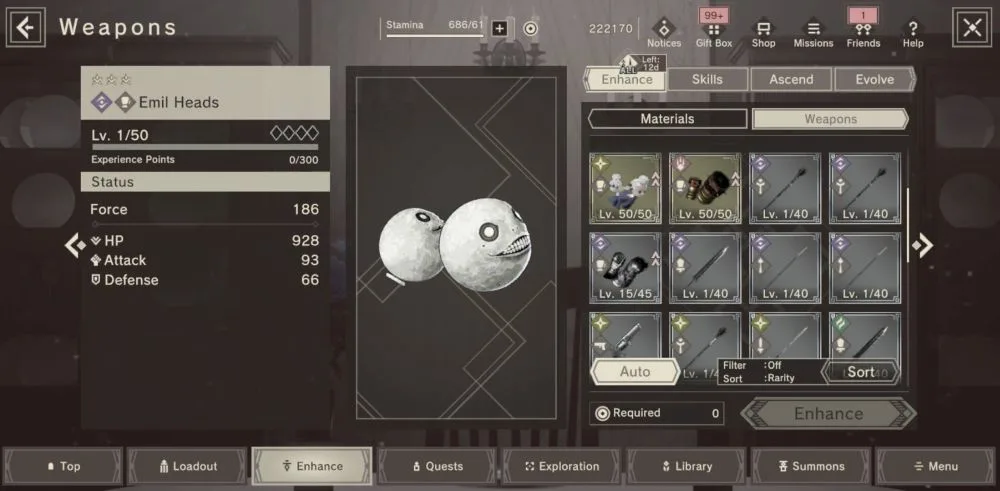 nier reincarnation weapon upgrade