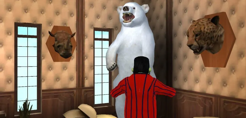 scary stranger 3d bear intro