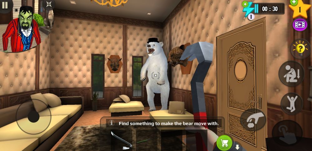 scary stranger 3d bear room