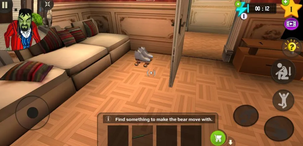 scary stranger 3d bear skates