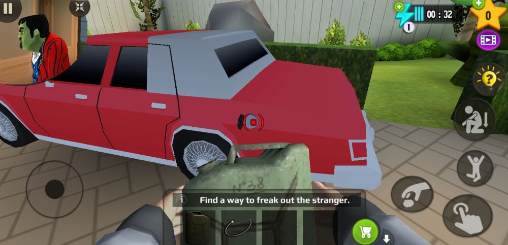 scary stranger 3d fireplace car