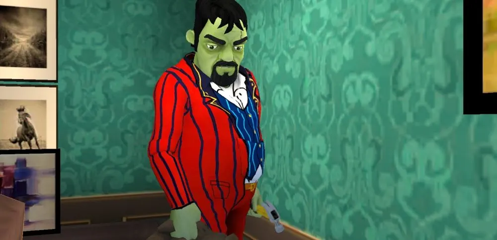 scary stranger 3d fireplace intro