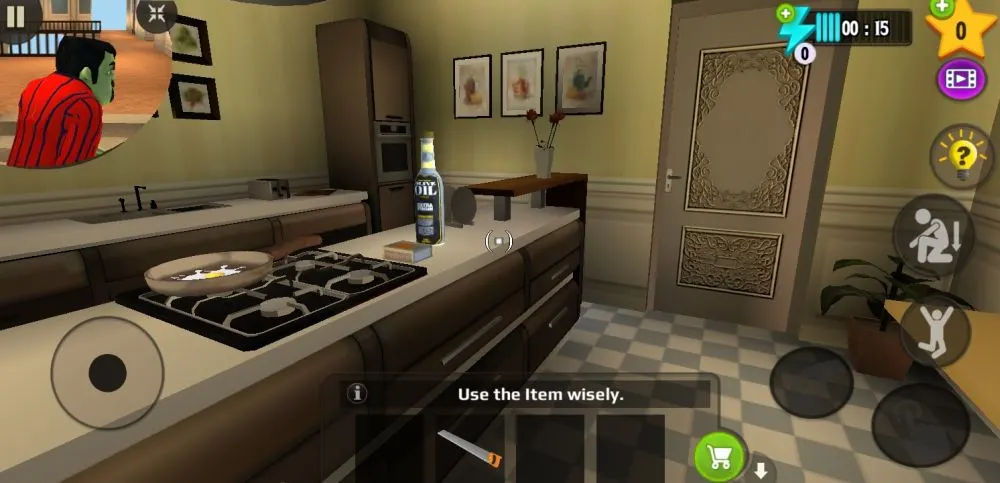 scary stranger 3d fireplace kitchen