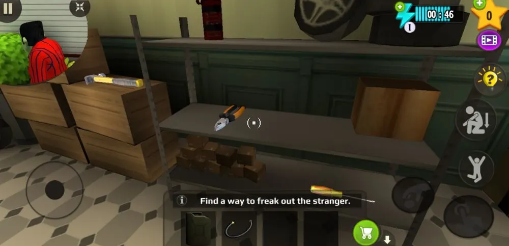 scary stranger 3d fireplace pliers