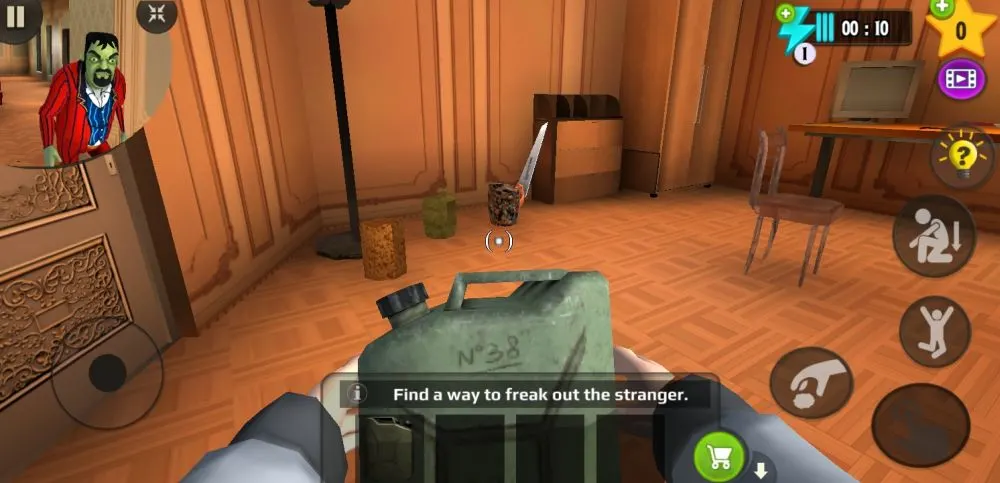 scary stranger 3d fireplace saw