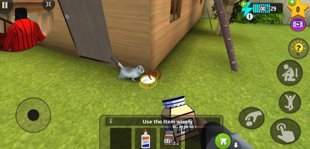 scary stranger 3d golf cat