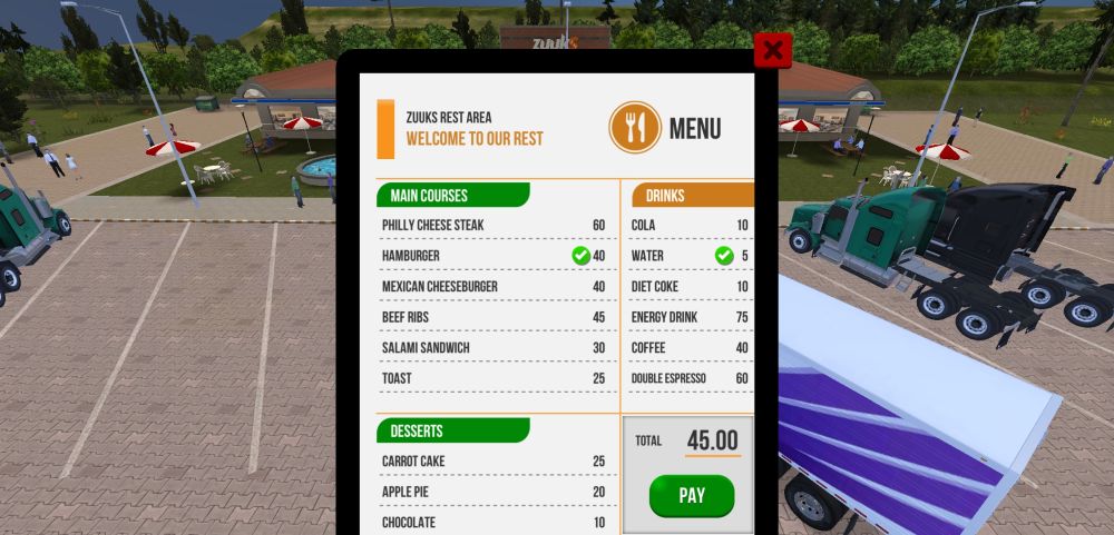 truck simulator ultimate menu