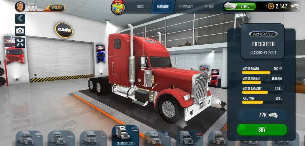 purchasing trucks in truck simulator ultimate