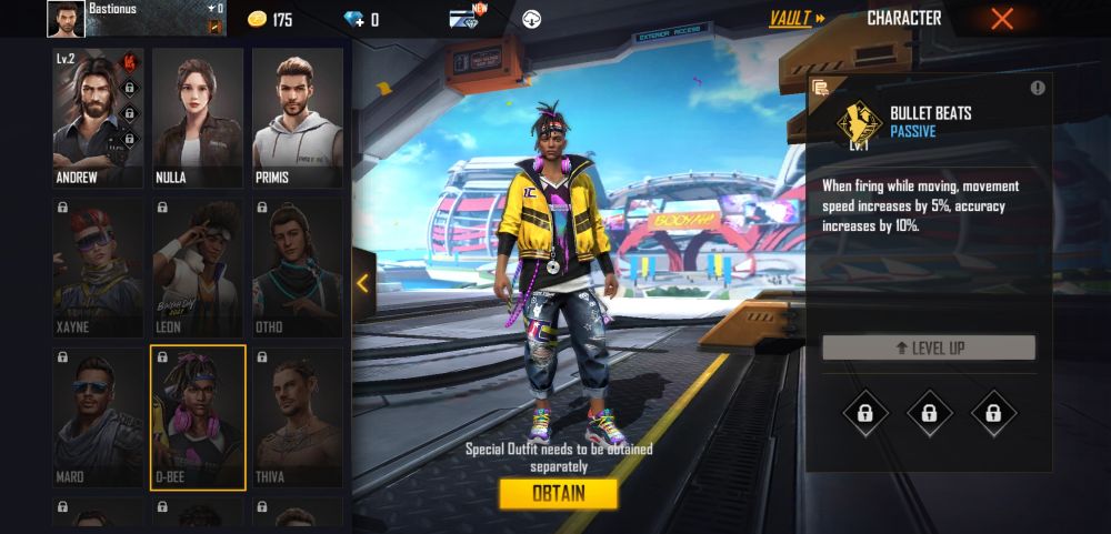 garena free fire max character