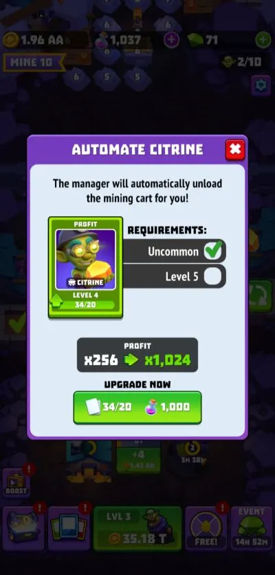 gold and goblins automation requirements