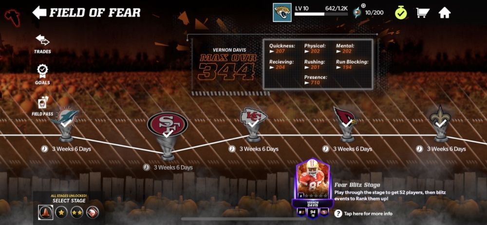 madden nfl 22 mobile field of fear blitz stage
