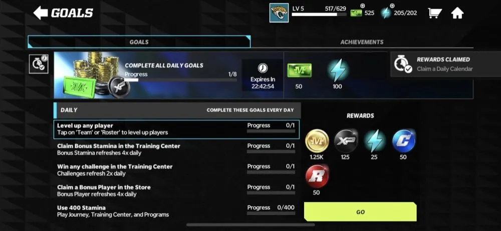 madden nfl mobile 22 goals