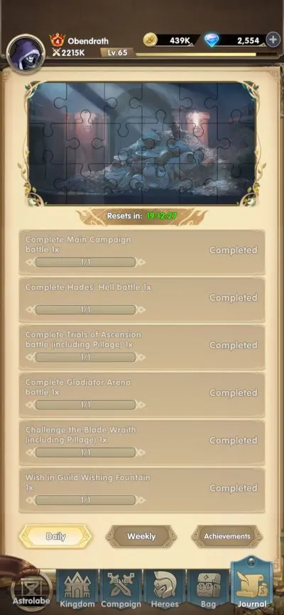 mythic heroes quests