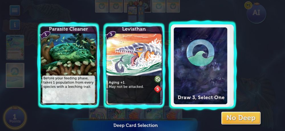 oceans mobile game deep cards