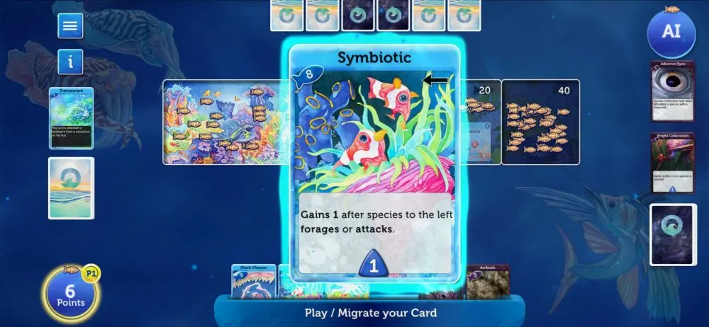 oceans mobile game symbiotic left